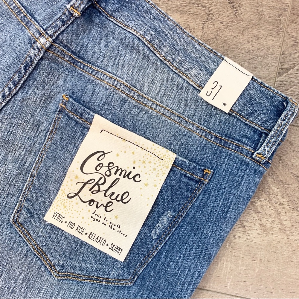 Cosmic Blue Love- Adrianne Boyfriend Jeans
